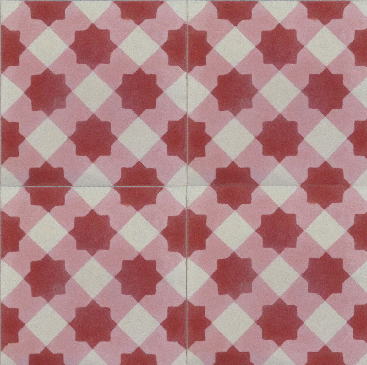 Marrakech Red Stripe Encaustic Cement Tile 20cm*20cm*1.5cm